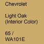 Preview: Chevrolet, Light Oak (Interior Color), 65 / WA101E.